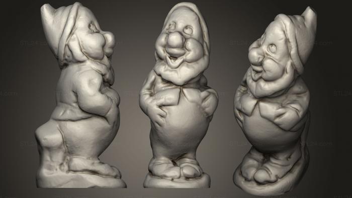 Figurines simple (Smiling Dwarf, STKPR_1187) 3D models for cnc